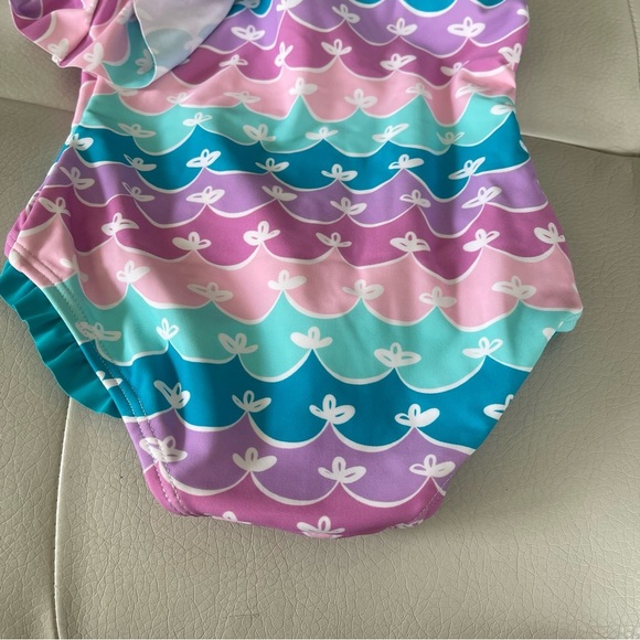 RuffleButts Swimsuit girls size 3T new without tags. Mermaid design - Picture 4 of 6